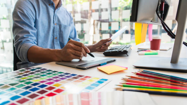 istock Midsection Of Design Professional Working On Table 1197465223