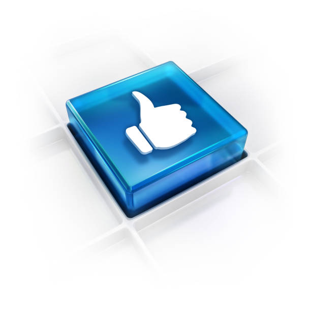 glossy thumbs up 3D rendered icon like square icon on white isolated background for agreement or positive rating and likes concepts specially on social media celebrity endorsements stock pictures, royalty-free photos & images
