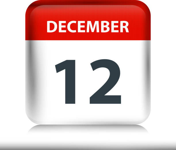 istock December 12 - Glossy Calendar Icon - Calendar design template 1197465889