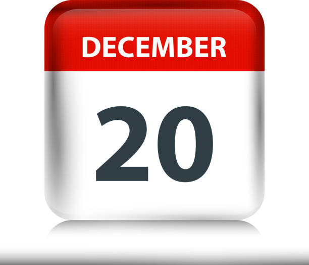 istock December 20 - Glossy Calendar Icon - Calendar design template 1197465890