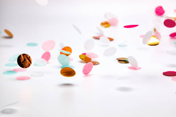 istock Colorful confetti to carnival on white background 1197466649