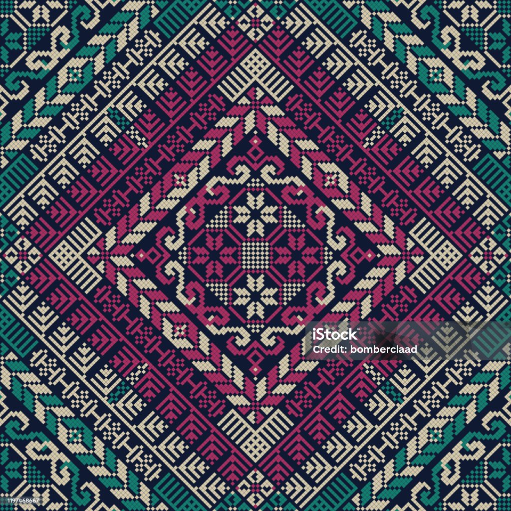 Palestinian Pattern Palestinian Embroidery Pattern 278 Stock Illustration - Download Image ...
