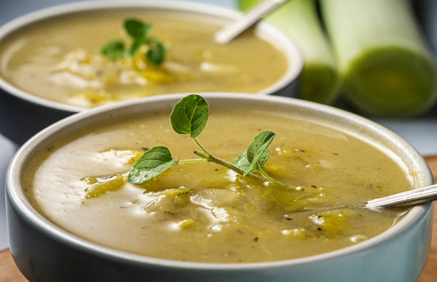istock Leek and Potato soup 1197469859