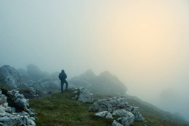 man lost in the fog
