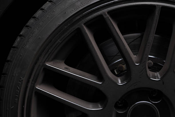 istock Car tires with scwarzer sport rim 1197475627