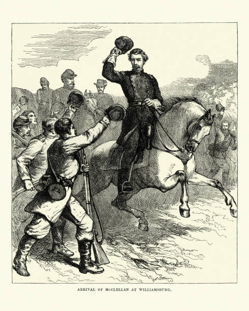 istock American civil war, Arrival of George B. McClellan at Williamsburg 1197476458