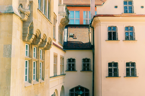 View of part of building inside of old town hall in Bratislava, Slovakia