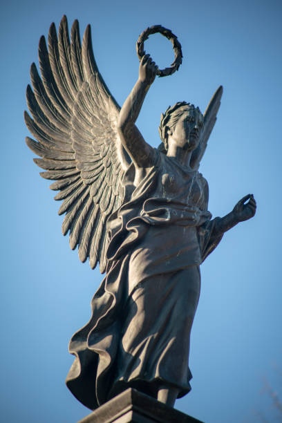 Image of a guardian angel isolated on white background