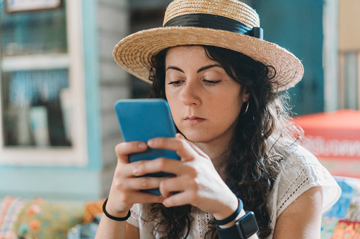 Young woman using a mobile phone