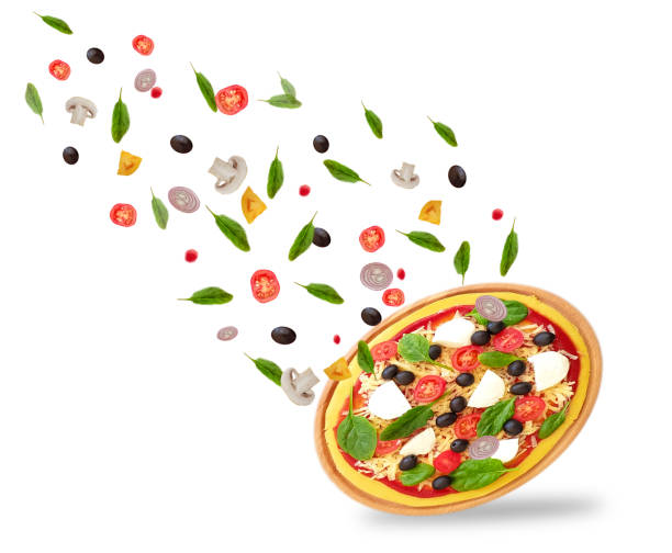 istock pizza, olives, tomatoes fly ingredients 1197480124