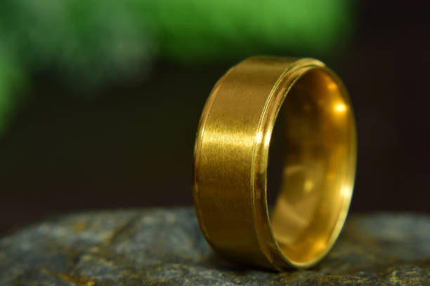 istock Gold color ring in thailand 1197482495