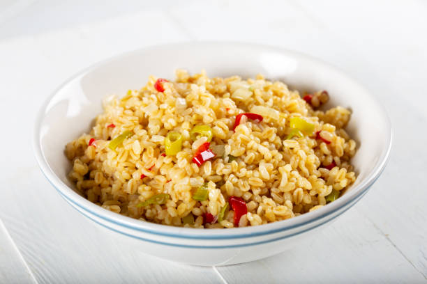 Bulgur pilaf with vegetables, bulgur pilavi Bulgur pilaf with vegetables, bulgur pilavi bulgur wheat stock pictures, royalty-free photos & images