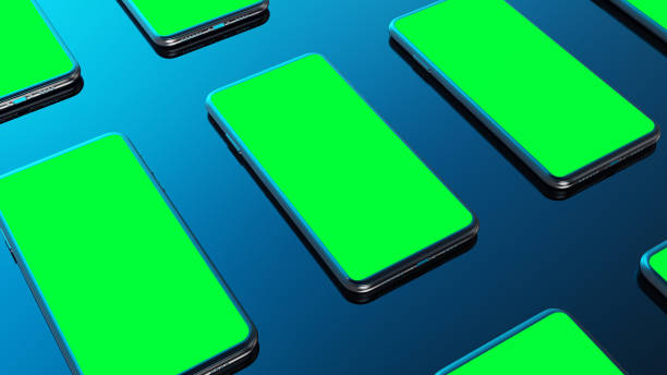 istock many phone green screen on blue screen 1197485178