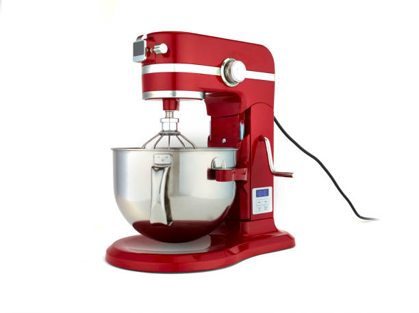 istock Electrical stand mixer in red color 1197487075