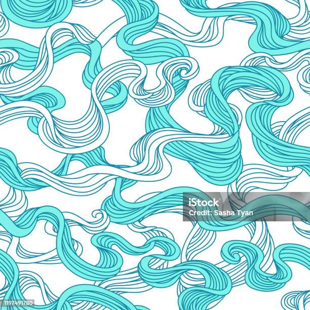Wind Stream Patterns Pattern Abstract Seamless Pattern Vector Illustration With Sea Stream Linear ...