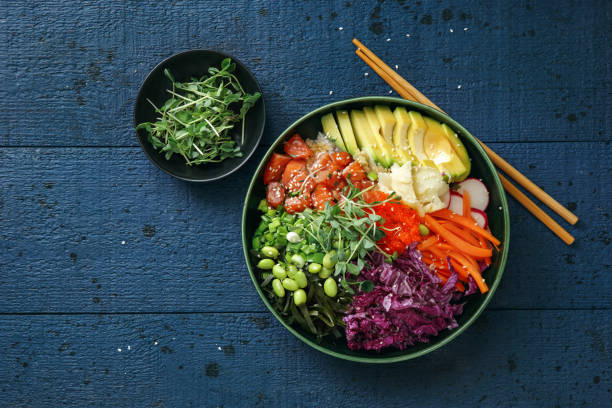 istock Salmon poke bowls 1197494062