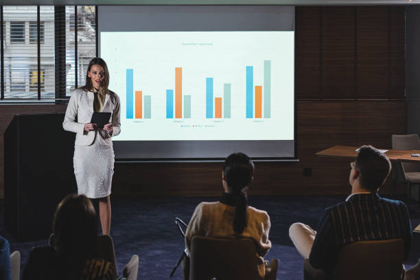 istock Female CEO presenting financial analysis for this year 1197494702