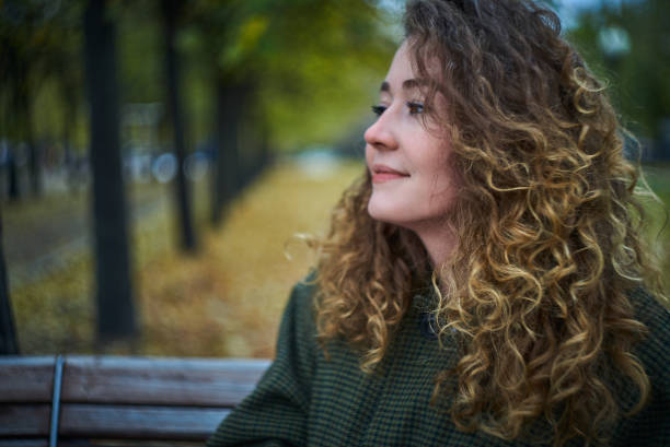 Young woman outdoors stock photo