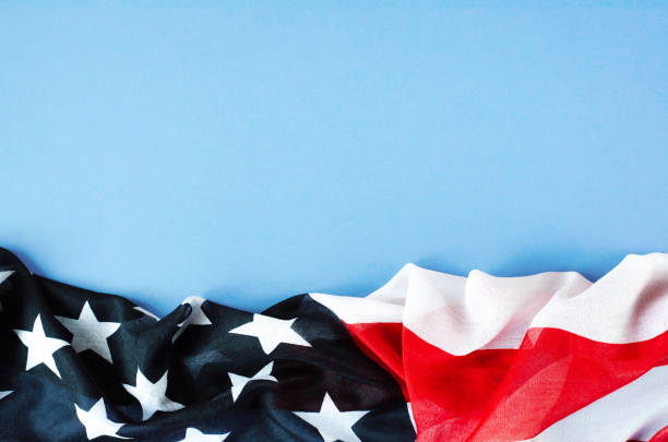 Abstract horizontal photo of an American flag.