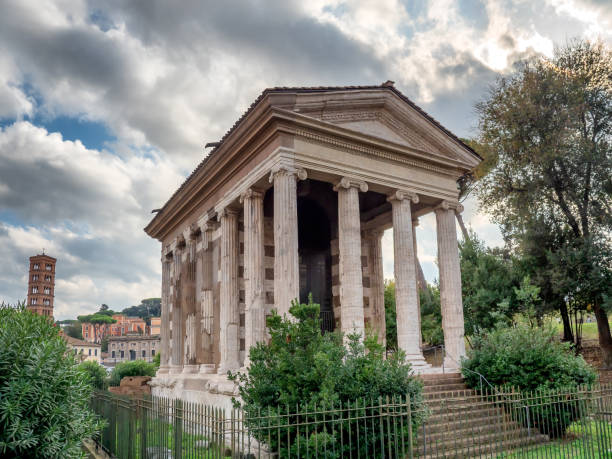 istock Portuno Temple in ancient Rome, Italy 1197498446