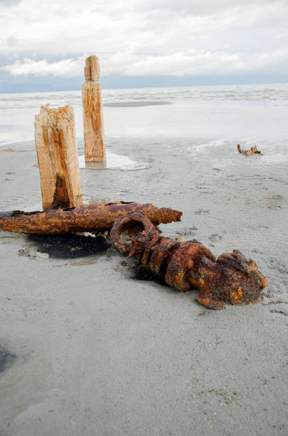 istock Broken pier at the lake 1197502437