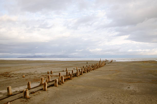 istock Broken pier at the lake 1197503106