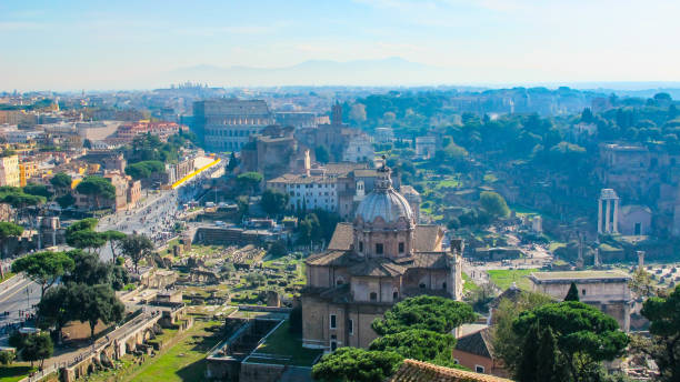 istock View on Roman Foum and Coliseum 1197507684