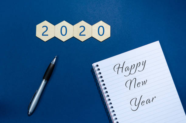 istock Happy New Year written on note pad in a conceptual image. 1197511682
