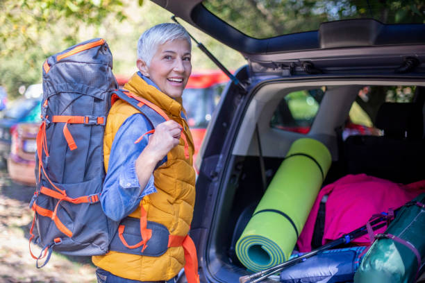 istock Beautiful senior women going to hiking. 1197515320