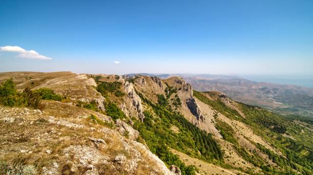 istock Mountain pasture in autumn sunny day. 1197517801