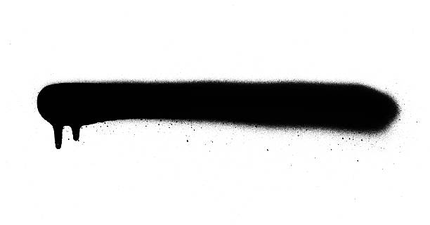White background with black spray paint and drops