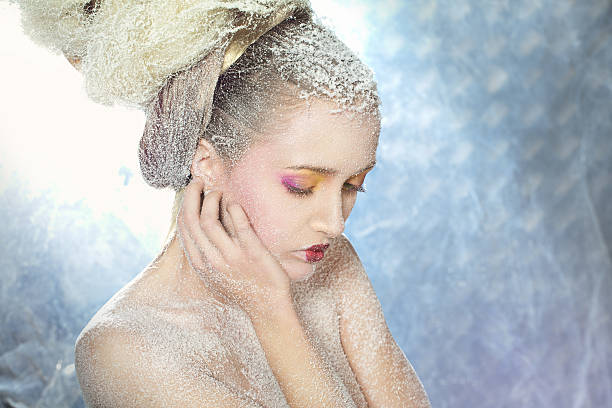 istock Relaxed woman in the snow. 119752243