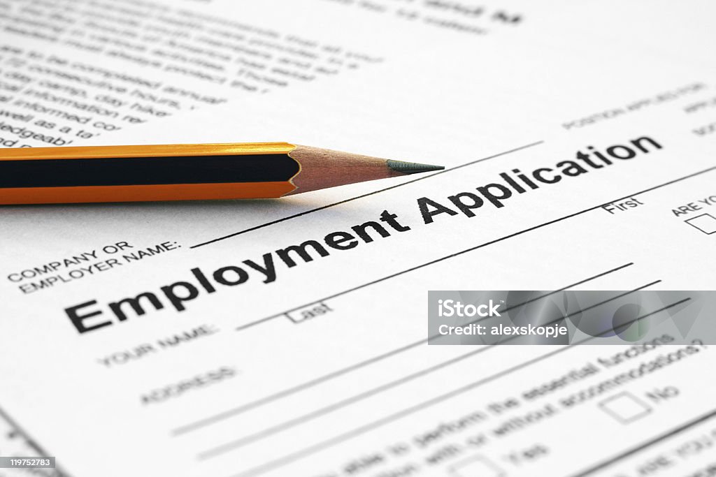 Employment application  Application Form Stock Photo