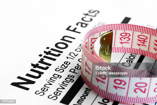 Ernährung Fakten Und Maßnahme Klebeband Stockfoto und mehr Bilder von Abnehmen - Abnehmen, Bandmaß, Daten