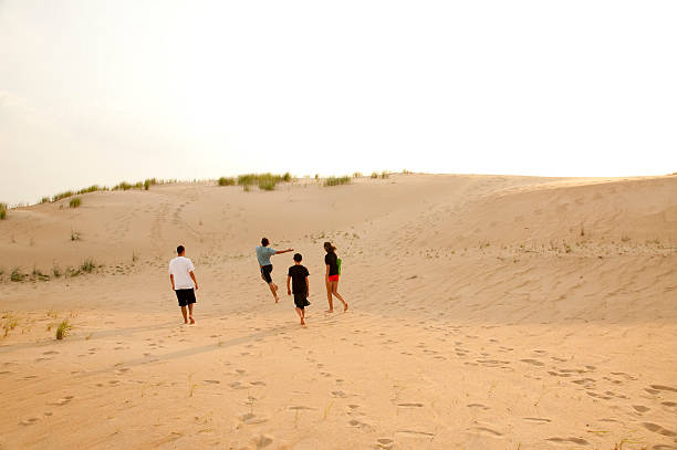 Teens at Jockey's Ridge  outer banks north carolina stock pictures, royalty-free photos & images