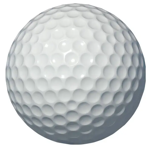 golf, ball, 3d, rendering, white background, isolated