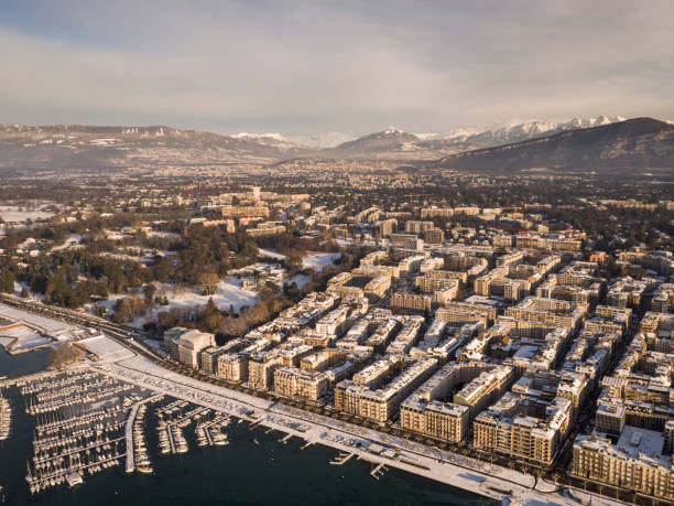 istock Geneva old city after snow 1197538503