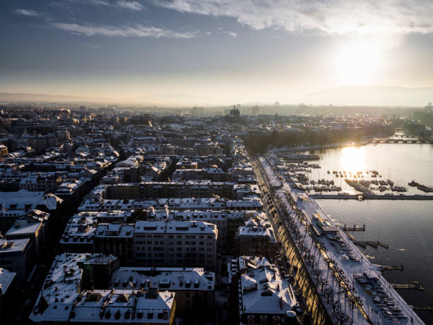 istock Geneva old city after snow 1197538619