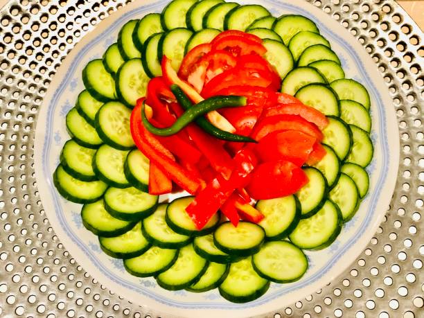 istock Cucumber, Tomato, Capsicum and Chilli Salad 1197539956