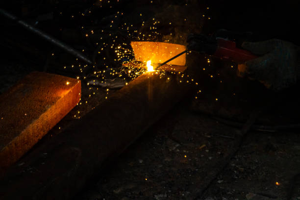 istock the work of the welding machine 1197540010