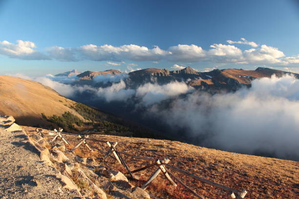 Above the clouds along Trail Ridge Road in Rocky Mountain National Park during the fall