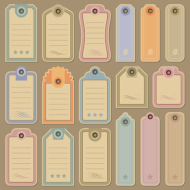 blank tags set (vector) vector art illustration