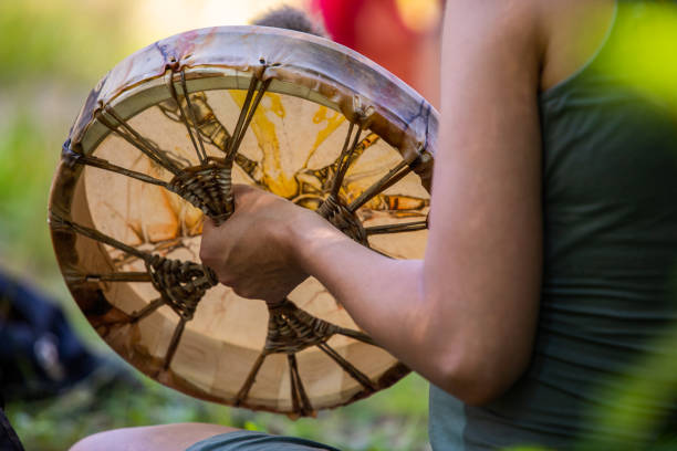 istock closeup on man playing on sacred drum 1197547002