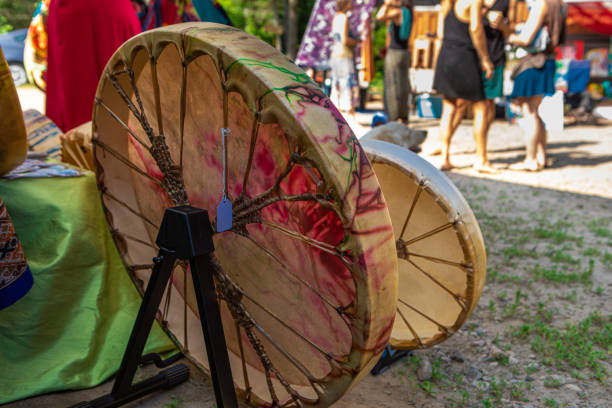 istock Sacred drum during spiritual gathering 1197548585