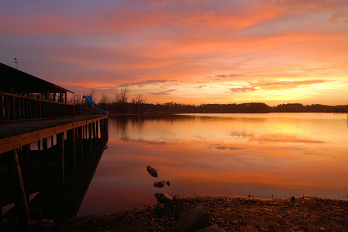 Sunrise at Lake Weiss near Cedar Bluff, Alabama