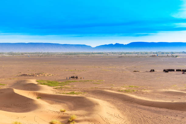 landschaft tinfou dünen, zagora, sahara, marokko. - tinfou stock-fotos und bilder