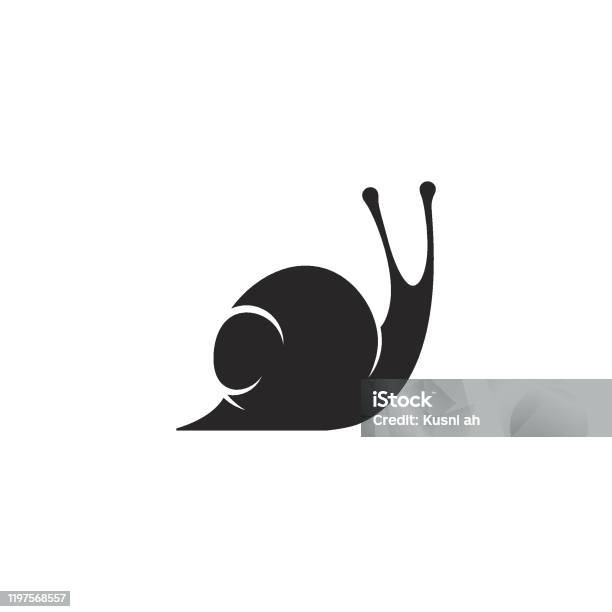 Snail Logo Template Vector Icon Illustration Stock Illustration - Download Image Now - Animal Wildlife, Art, Backgrounds