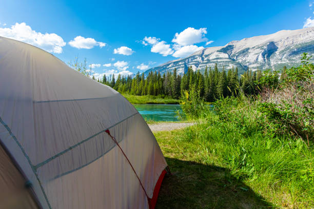 istock Canmore lake and Rocky Mountain vacation 1197571309
