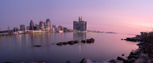 istock Detroit, Michigan - Panorama at Dawn 1197573471