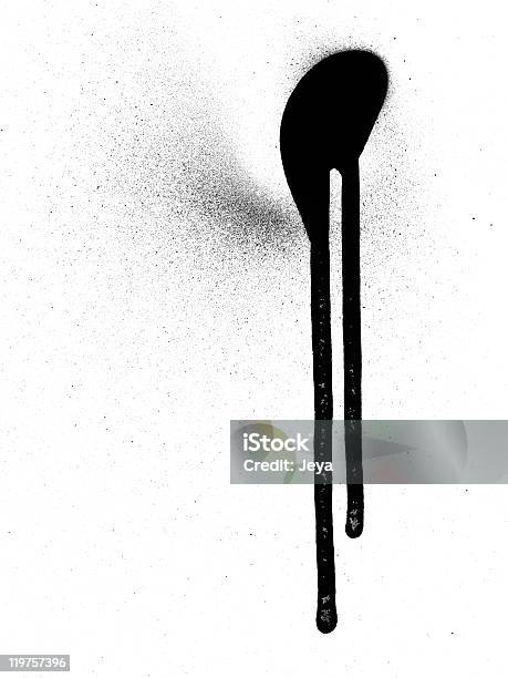 Spray Paint And Drips Stock Photo - Download Image Now - Spray Paint, Drop, White Background